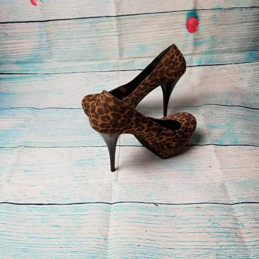 SM New York animal print platform shoes si…